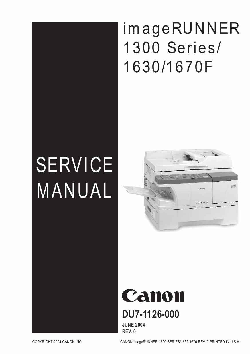 Canon imageRUNNER-iR 1630 1670F 1300 Service Manual-1